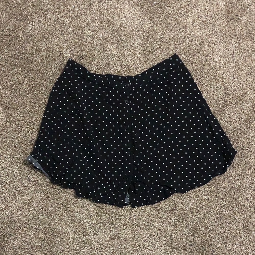 Aeropostale Black Polka Dot Skater Skirt